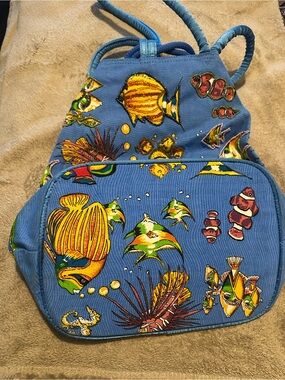Blue Fish Print Pet Travel Bag - Unbranded BEACH BAG